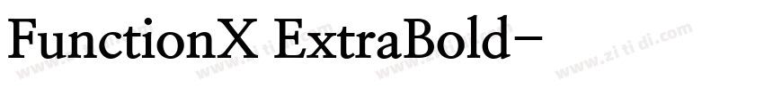 FunctionX ExtraBold字体转换